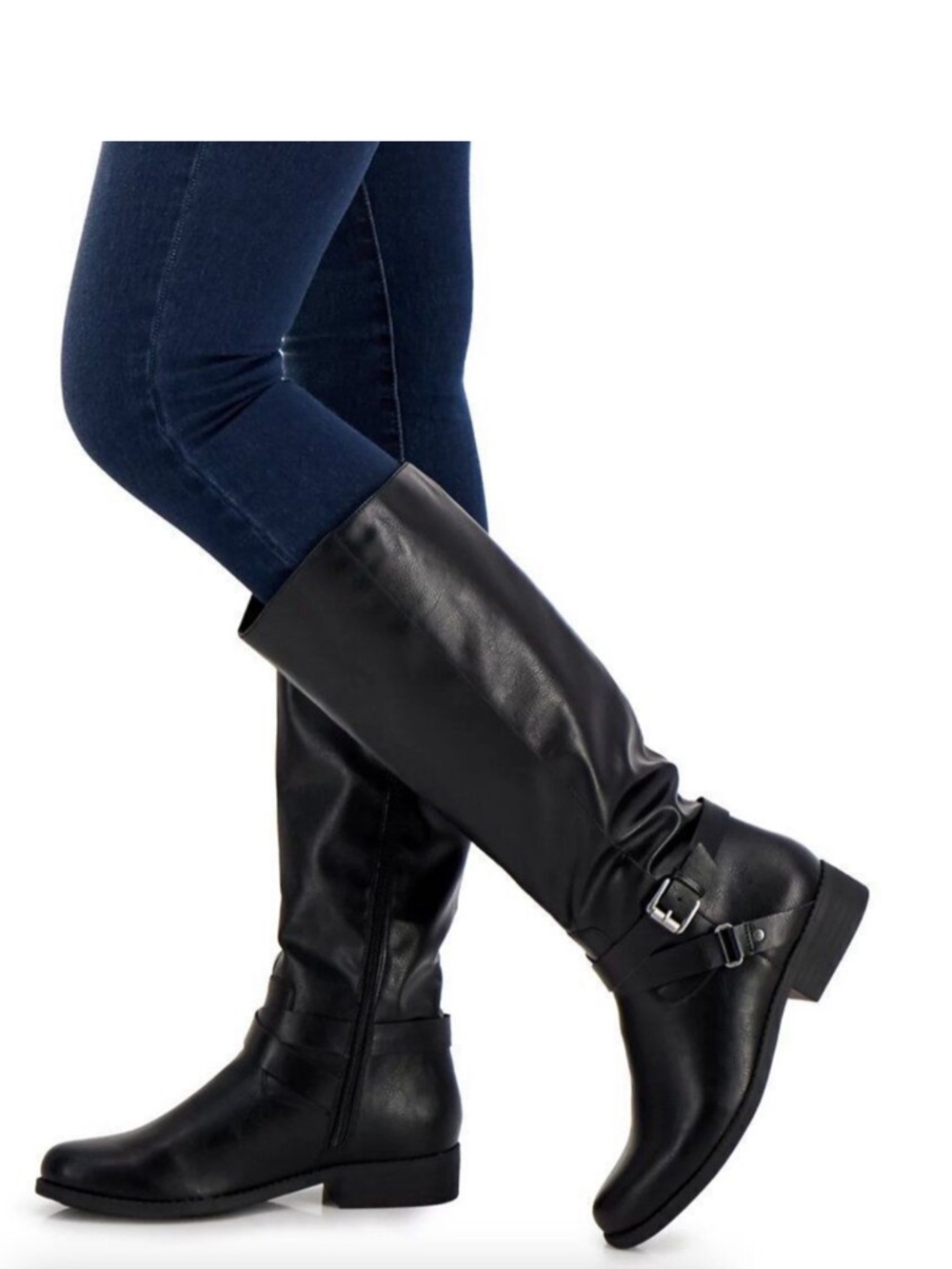 Style & Co Marliee Riding Boots black leather